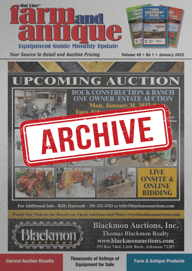 2022 Archive - Farm and Antique Equipment Guide Monthly Update