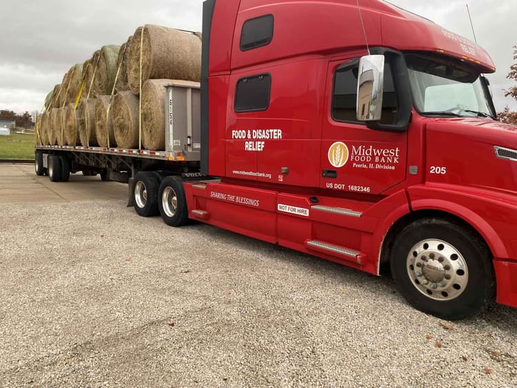 Midwest Food Bank Delivers Hay to North Carolina Farmers in Need