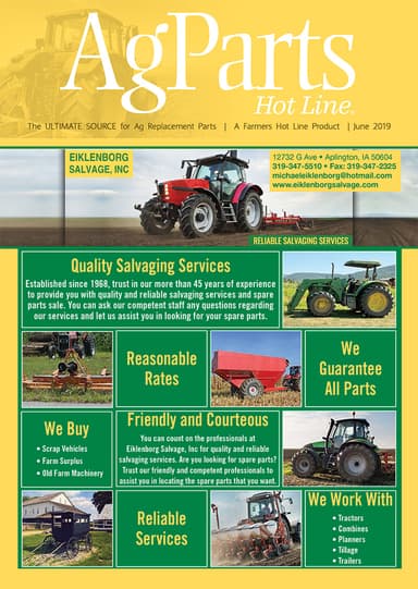 Ag Parts Hot Line June 2019