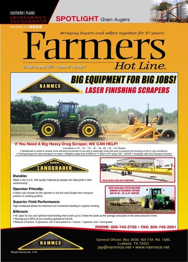 Farmers Hot Line Southern/Plains October/November 2021