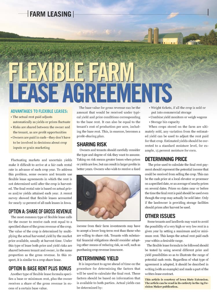 Flexible Farm Lease Agreements