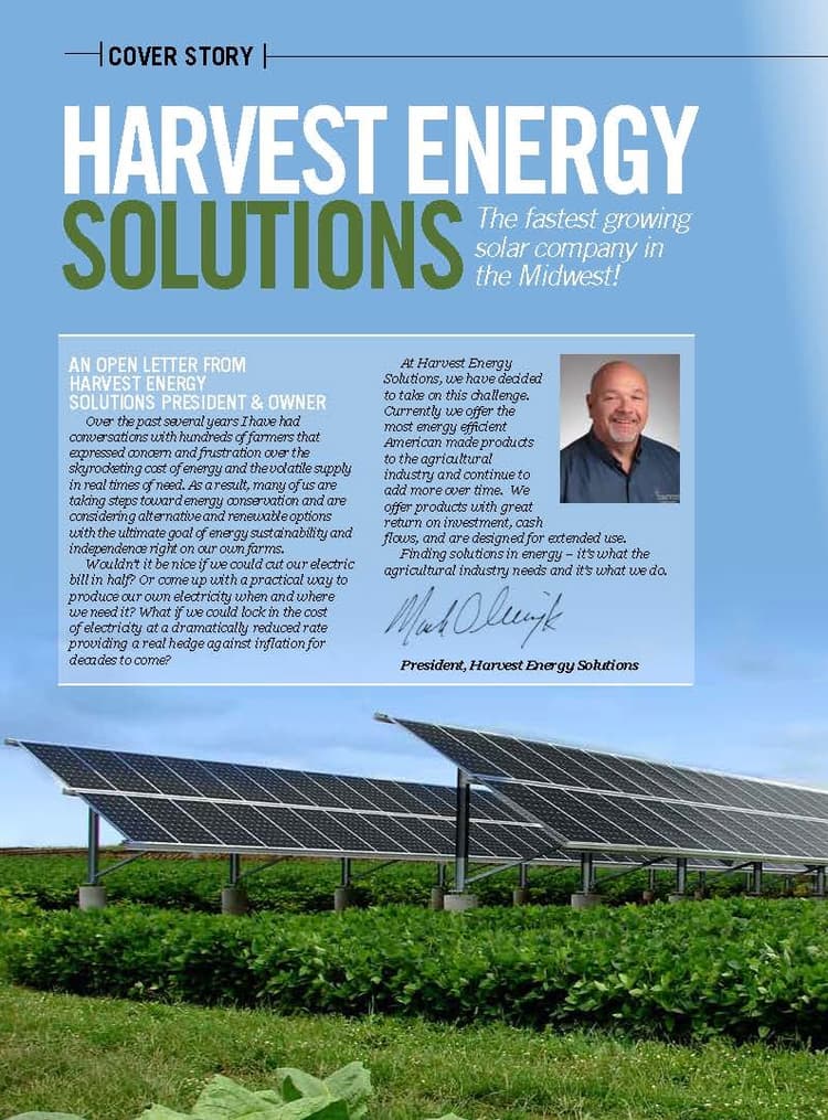 Cover Story: Harvest Energy Solutions - Fastest Growing Midwest Solar Company